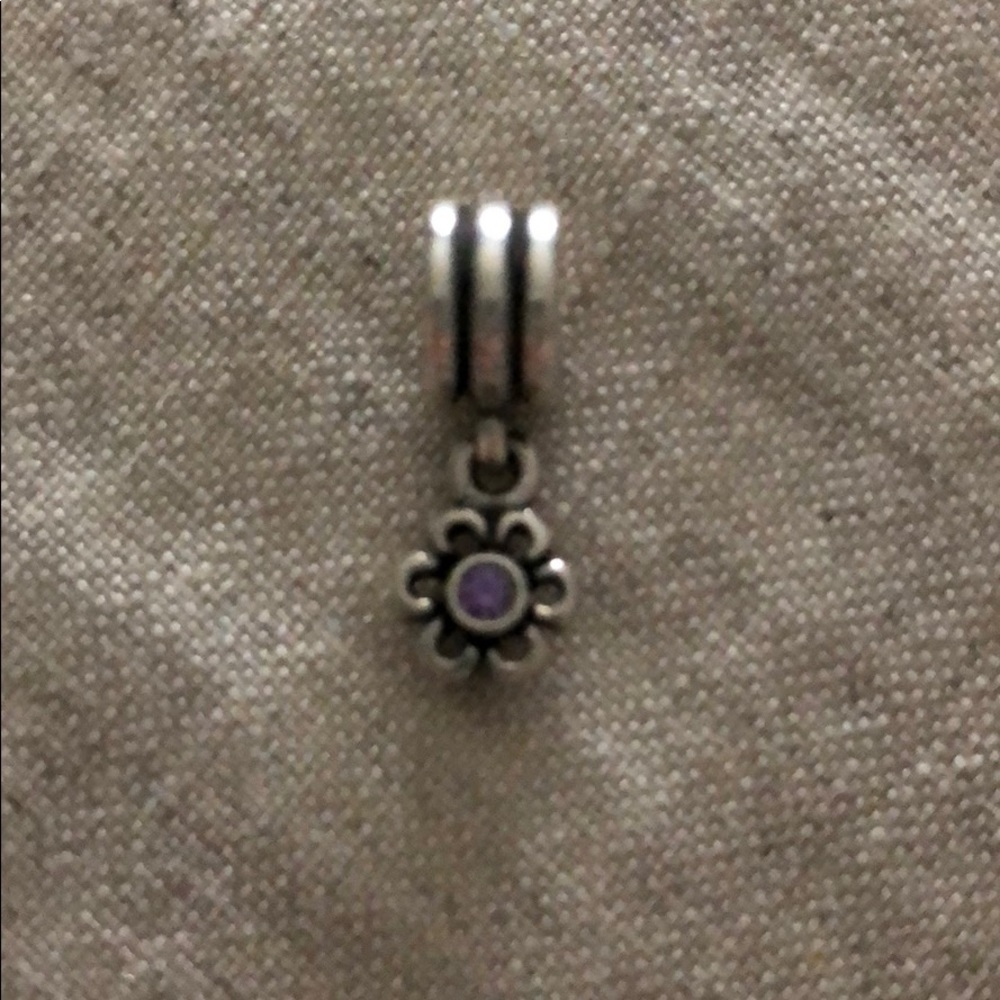 Sterling silver Pandora flower charm
